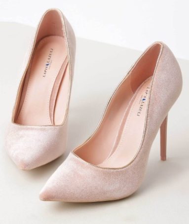 Velvet Royal Powder Pink Heel