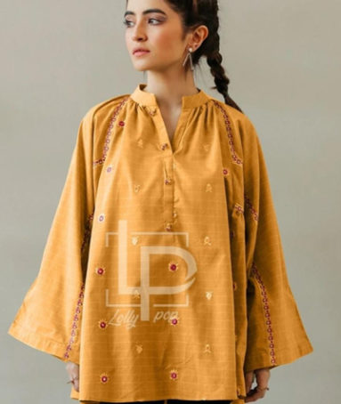 SHIRT STYLE EMBROIDERE KURTI FOR WOMEN