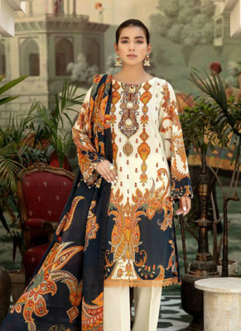 Digital Printed & Embroidered Lawn 3PC