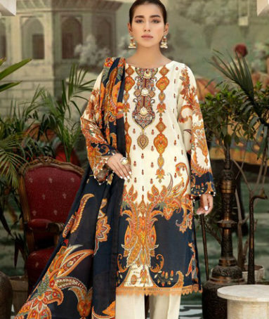 Digital Printed & Embroidered Lawn 3PC