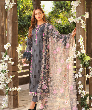 Printed Embroidered Lawn 3PC