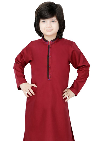 Boys Kurta In Maroon