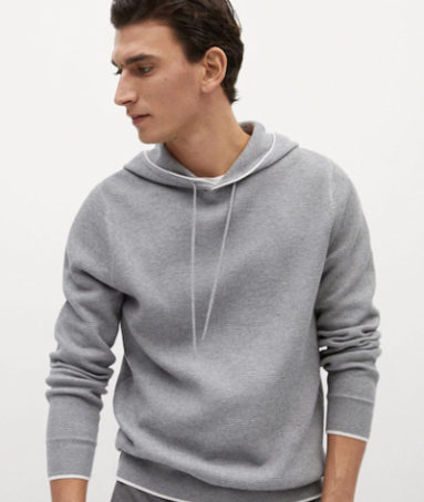 Cotton-blend knit sweatshirt