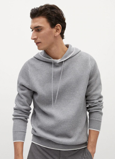 Cotton-blend knit sweatshirt