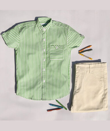 Apple Green Striped Shirt