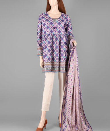 Printed Lawn Stitched 2 Piece (Kameez Dupatta)