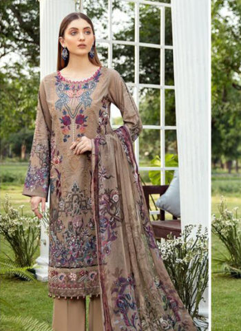 Full Embroidered Lawn Suit with Chiffon Dupatta