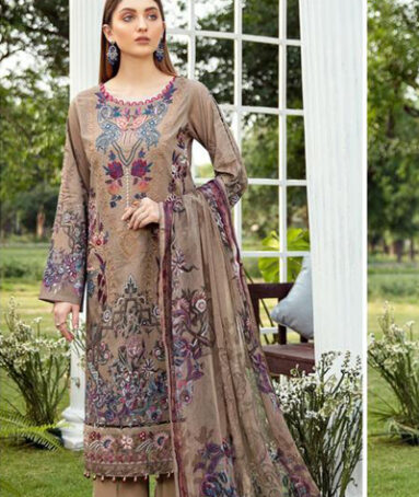 Full Embroidered Lawn Suit with Chiffon Dupatta