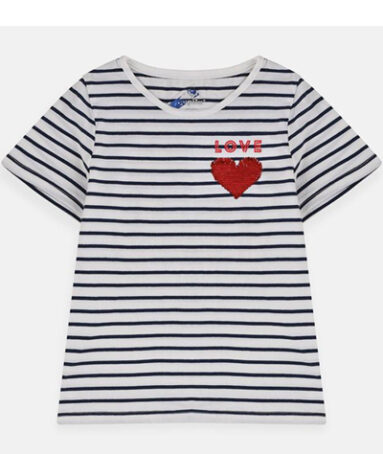 LUP reversible sequence heart stripe top