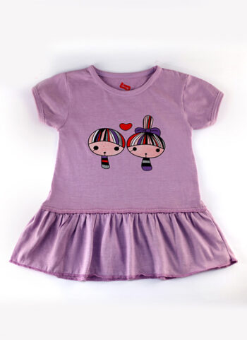 Allurepremium Frock With Frill Purple Dolls