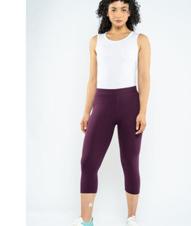 Latest Maroon Plain Cropped Legging Pants