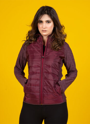 Raglan Bomber Jacket Women Burgundy