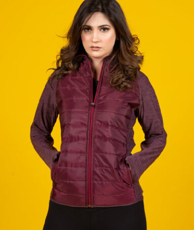 Raglan Bomber Jacket Women Burgundy