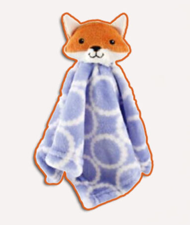 Animal Face Kids Plush Security Blanket