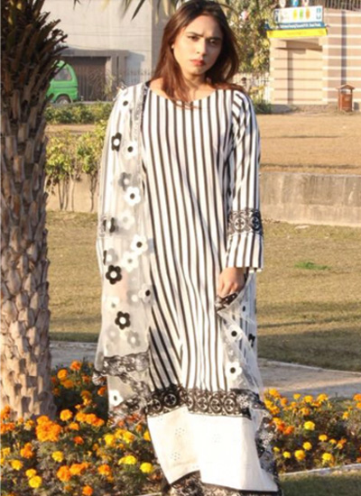 Black/White Striped Casual Maxi Shirt