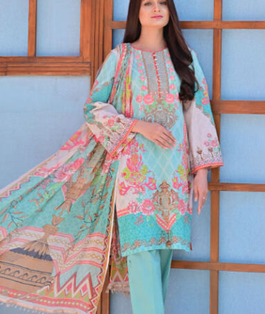 EMBROIDERED PRINTED LAWN