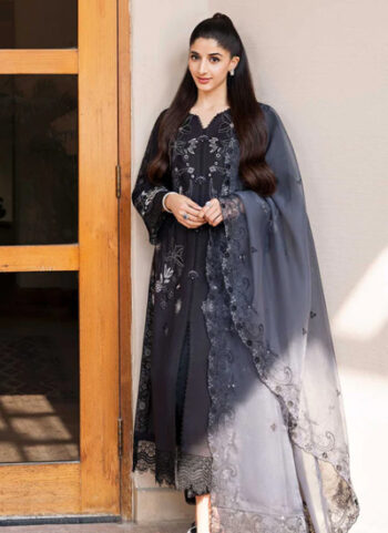 Black Embroidered Sleeves (lawn) Dress
