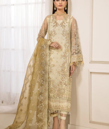 Embroidered Dress With Dyed Silk Trouser
