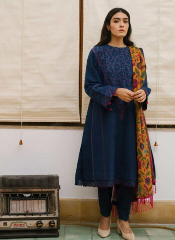 Embroidered Dyed Light Khaddar Dress