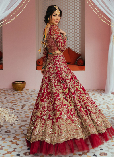 Raw Silk Choli Langha Dupatta Net