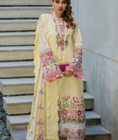 Chikankari Embroidered Lawn Front
