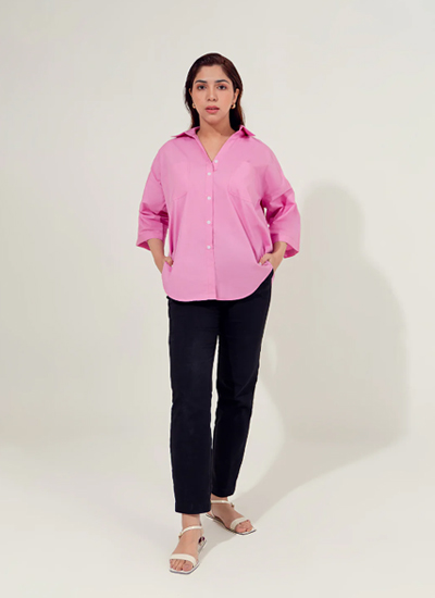 1 Piece Pink Color Shirt For Women