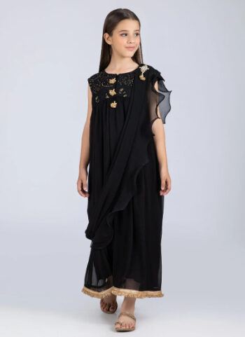 3 Piece Chiffon Black Dress For Dress