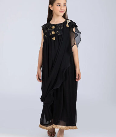 3 Piece Chiffon Black Dress For Dress