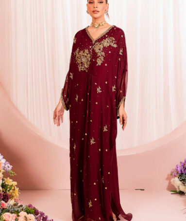 Burgundy Rose 1Pc Dress For Women