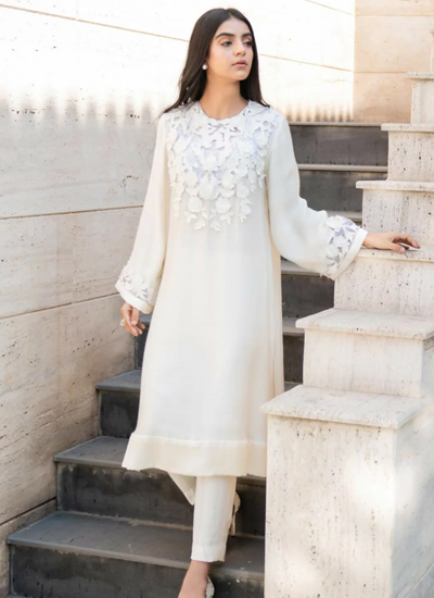 Khadi Cotton Net Dull Silk Dress