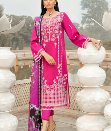 Embroidered Dress with Patch Daman Patti