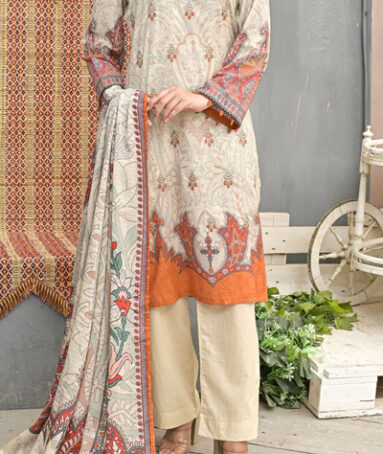 Embroidered Lawn Digital Printed Shirt