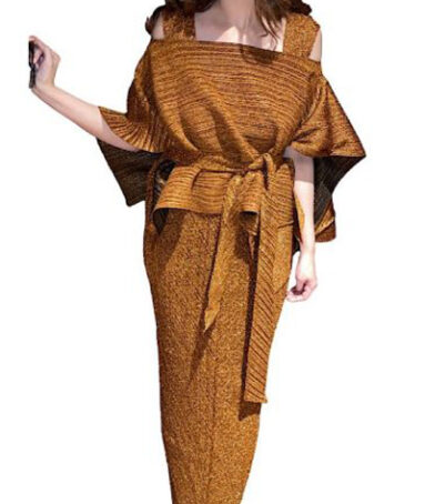IYANA Golden Brown Dress For Women