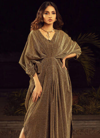 Sparkling Gold Kaftan With Softest Cotton