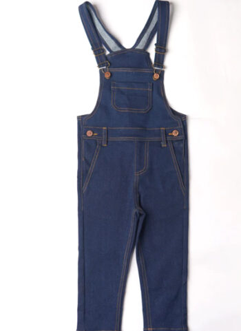 Dark Blue Denim Dungaree For Girls