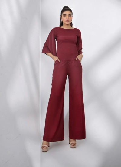 Finest Crepe Casual Top With Trouser