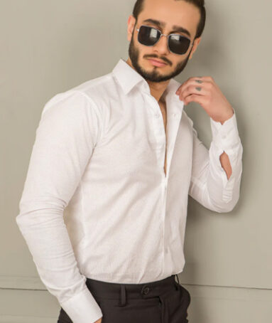 Formal White Regular Fit Shirt For Men