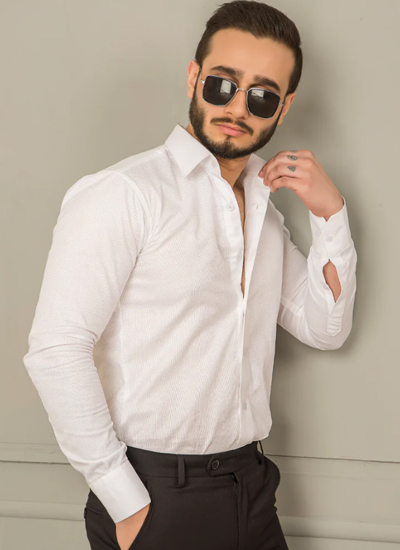 Formal White Regular Fit Shirt For Men