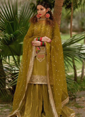 Nuh Henna Green Kameez And Sharara