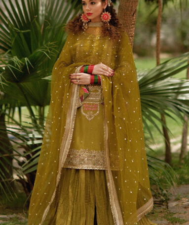 Nuh Henna Green Kameez And Sharara